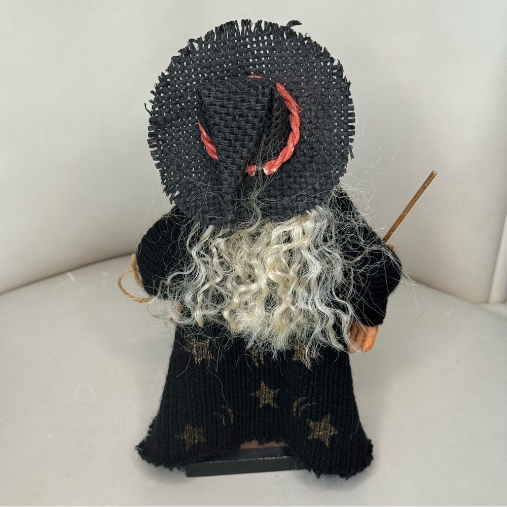 Set of 2 Vintage Halloween Witches Hand Painted Decorative Folk Art Black Orange - Picture 14 of 16